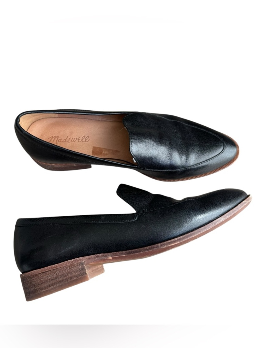 Madewell - Black Leather Slip On Loafers Sz 8 - Picture 2 of 11